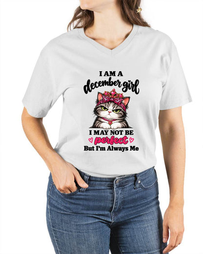 DECEMBER GIRL CAT SHIRT – ALWAYS ME - FOR WOMEN - TLEE12 (SKU2610-100-12)
