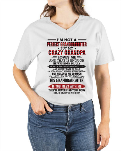 JULY - I’M NOT A PERFECT GRANDDAUGHTER BUT MY CRAZY GRANDPA LOVES ME AND THAT IS ENOUGH - FROM GRANDPA - TLEE07 (SKU2603-25-07)