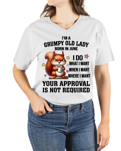 JUNE BORN WOMEN DON’T NEED APPROVAL TEE - FOR WOMEN - TLEE06 (SKU2605-211-06)