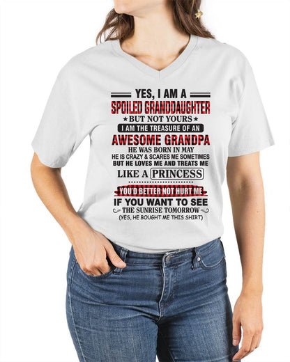 MAY - YES, I AM A SPOILED GRANDDAUGHTER – TREASURE OF AN AWESOME GRANDPA - FROM GRANDPA - TLEE05 (SKU2602-205-05)