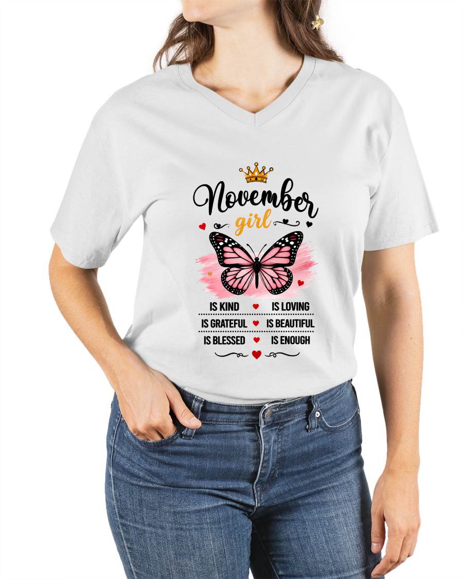 NOVEMBER GIRL BUTTERFLY SHIRT - FOR WOMEN - TLEE11 (SKU2608-593-11)