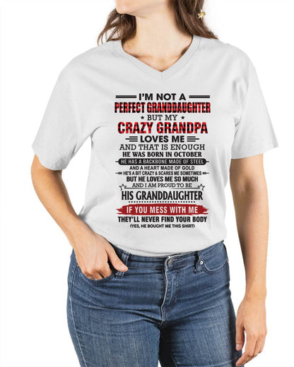 OCTOBER - I’M NOT A PERFECT GRANDDAUGHTER BUT MY CRAZY GRANDPA LOVES ME AND THAT IS ENOUGH - FROM GRANDPA - TLEE10 (SKU2603-25-10)