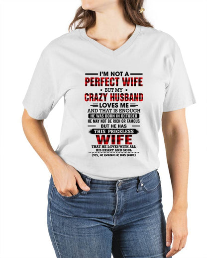 OCTOBER - CRAZY HUSBAND LOVES ME WIFE SHIRT - FROM HUSBAND - TLEE10 (SKU2608-651-10)