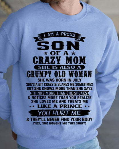JULY - PROUD SON OF A FREAKIN' AWESOME MOM - FROM MOM - TLEE07 (SKU2607-60-07)