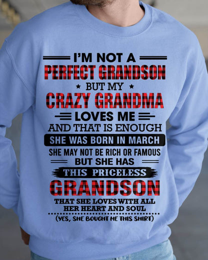 MARCH - NOT PERFECT, JUST GRANDMA’S FAVORITE GRANDSON - FROM GRANDMA - TLEE03 (SKU2606-362-03)