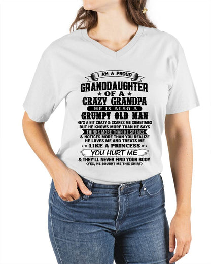 PROUD GRANDDAUGHTER OF A CRAZY GRANDPA - FROM GRANDPA - TLEE00 (SKU2607-114-00)