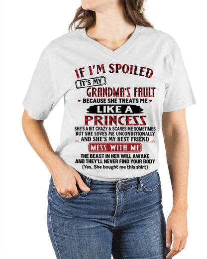 IF I'M SPOILED IT'S MY GRANDMA'S FAULT BECAUSE SHE TREATS ME LIKE A PRINCESS - FROM GRANDMA - TLEE00 (SKU07-92-00)