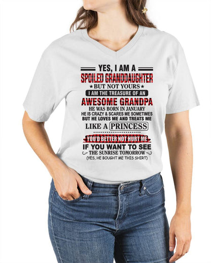 JANUARY - YES, I AM A SPOILED GRANDDAUGHTER – TREASURE OF AN AWESOME GRANDPA - FROM GRANDPA - TLEE01 (SKU2602-205-01)