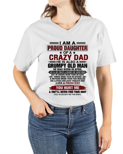 APRIL - BEST DAD BEST DAUGHTER SHIRT - FROM DAD - TLEE04 (SKU2608-27-04)