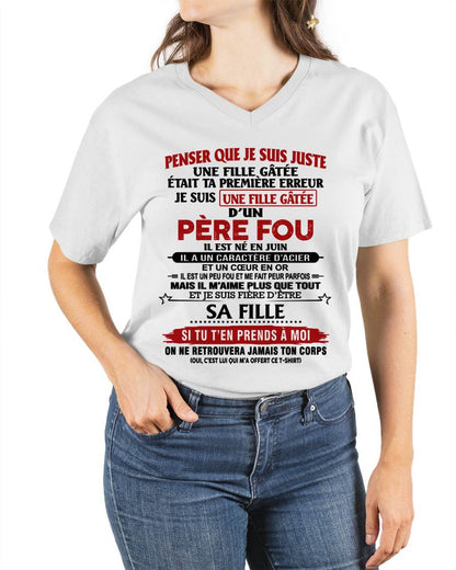 JUIN / PAPA FOU, FILLE GÂTÉE - CADEAU DE PAPA - TLEE06 (SKU2605-354-06)