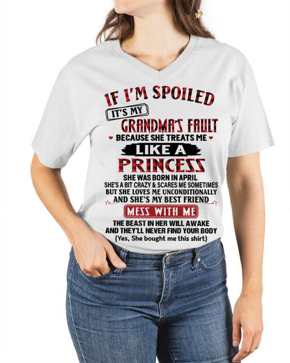 APRIL - IF I'M SPOILED IT'S MY GRANDMA'S FAULT BECAUSE SHE TREATS ME LIKE A PRINCESS - FROM GRANDMA - TLEE04 (SKU07-92-04)