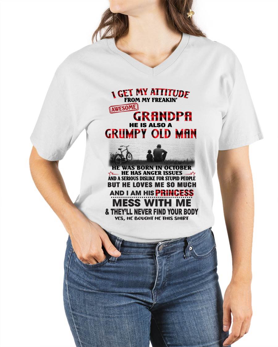 OCTOBER GRANDPA - GRUMPY • AWESOME • PROTECTIVE - FROM GRANDPA - TLEE10 (SKU2605-176-10)