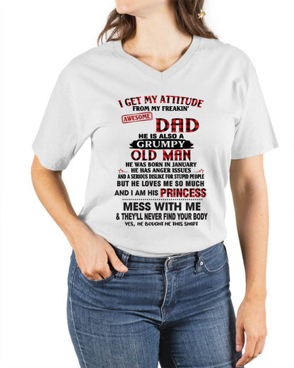 JANUARY - I GET MY ATTITUDE FROM MY FREAKIN' AWESOME DAD - FROM DAD - TLEE01 (SKU2603-78-01)