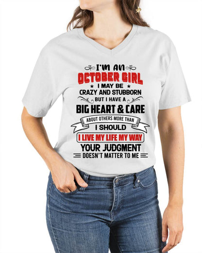 OCTOBER - MY LIFE, MY RULES, AND I STAND BY EVERY CHOICE I MAKE - FOR WOMEN - TLEE10 (SKU26T-01239-10)