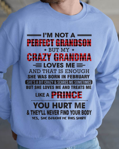 FEBRUARY - PROUD GRANDSON OF A CRAZY GRANDMA - FROM GRANDMA - TLEE02 (SKU2603-71-02)