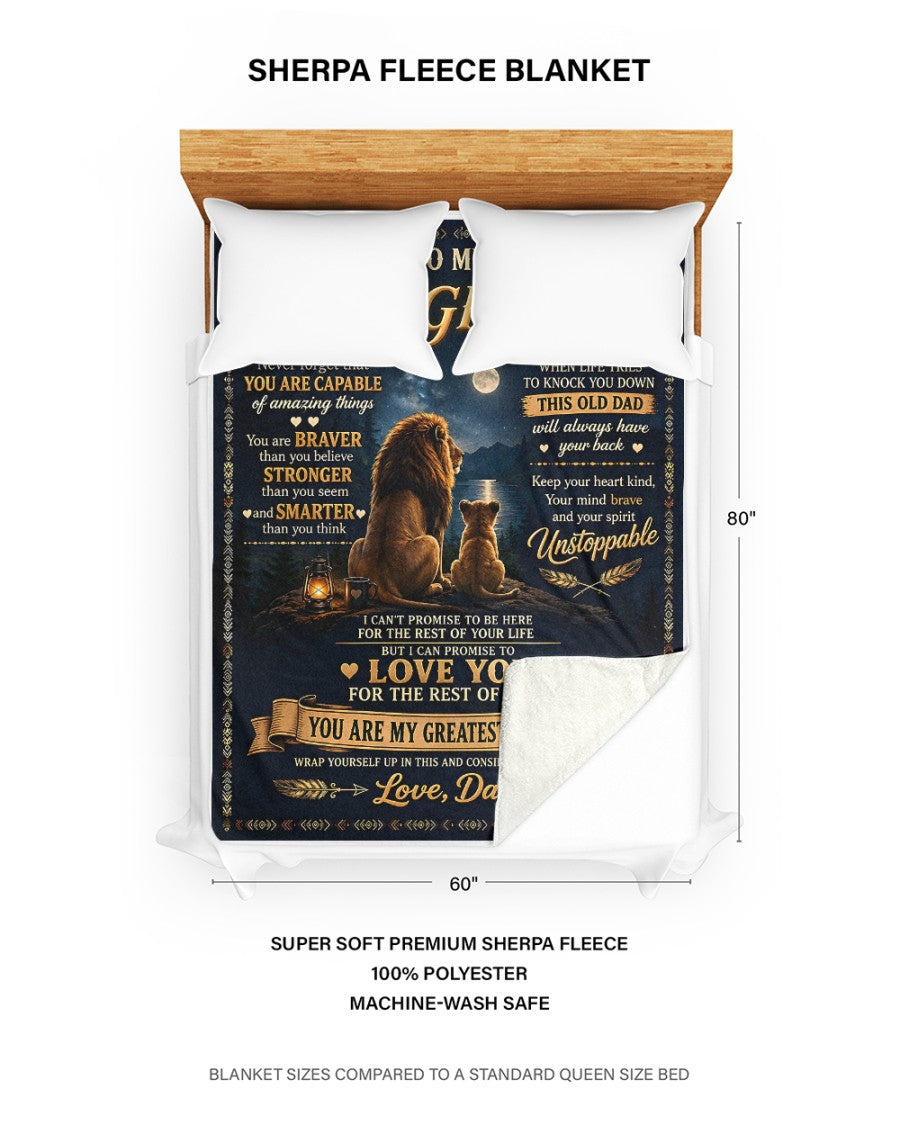 Special Gift For Your Daughter Blanket - From Dad (SKU2609-222)