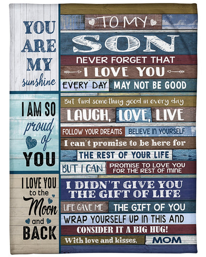 Special Gift For Your Son Blanket - From Mom (SKUB12-75)