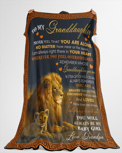 Special Gift For Your Granddaughter Blanket - From Grandpa (SKUB11-121)