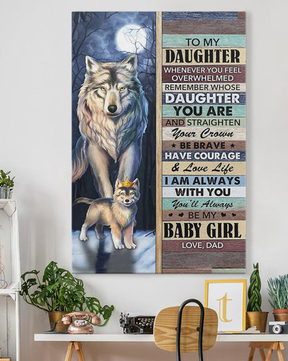 To My Daughter From Dad Canvas