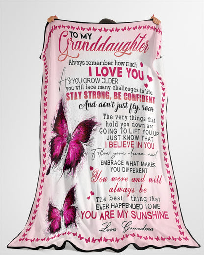 Special Gift For Your Granddaughter Blanket - From Grandma (SKUB12-230)