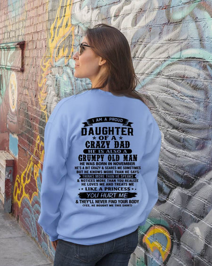 NOVEMBER - FUNNY DAD AND DAUGHTER SHIRT - FROM DAD - TLEE11 (SKU2606-394-11)
