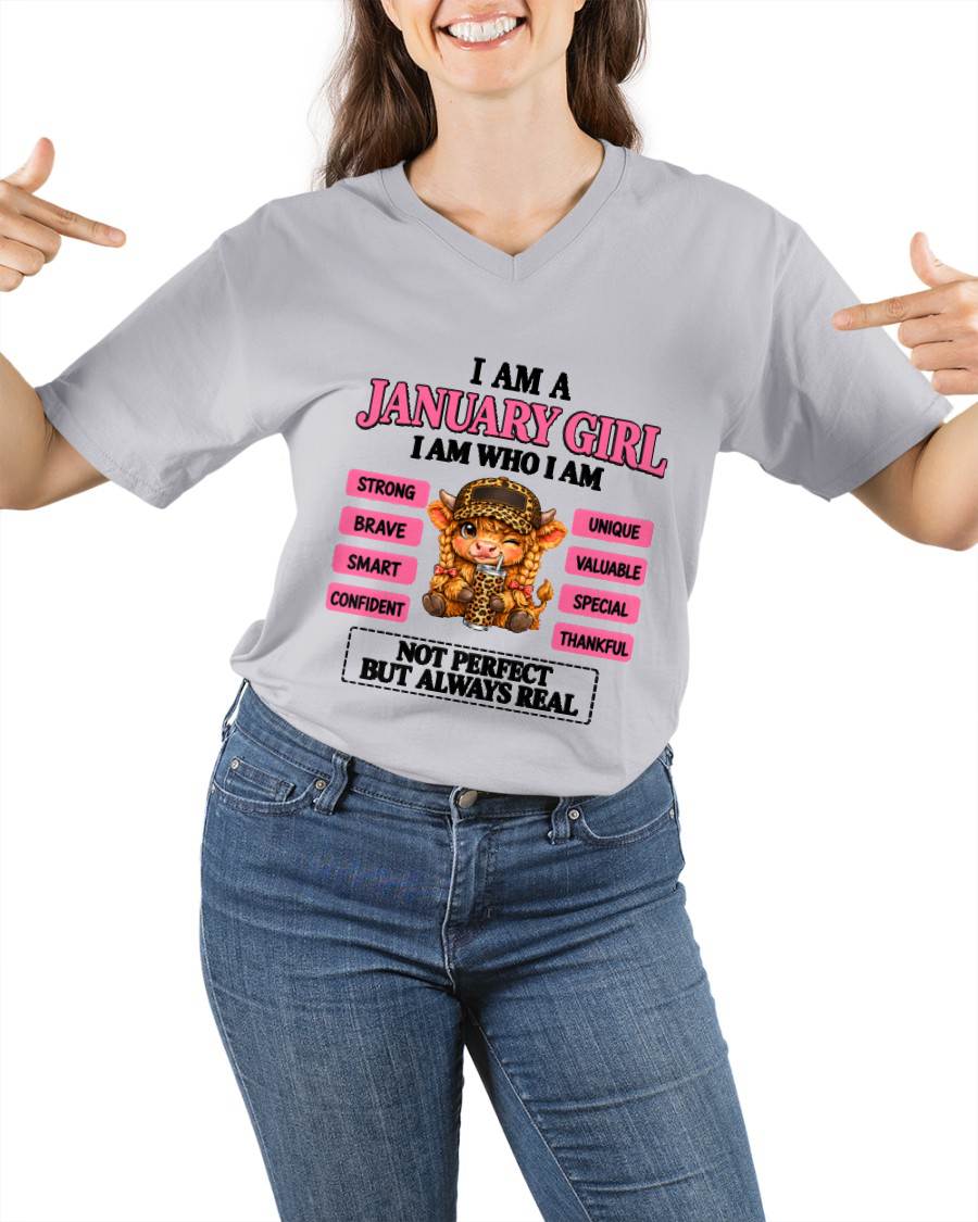 JANUARY GIRL – UNIQUE AND FEARLESS WOMAN TEE - FOR WOMEN - TLEE01 (SKU2610-616-01)