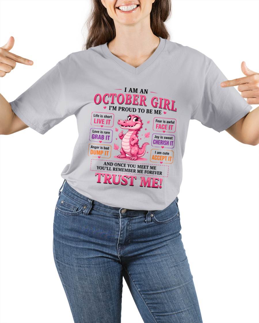 OCTOBER GIRL CUTE ALLIGATOR TEE - FOR WOMEN - TLEE10 (SKU2607-236-10)