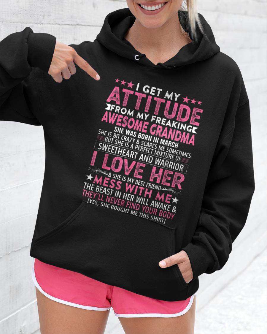 MARCH - I GET MY ATTITUDE FROM MY FREAKING AWESOME GRANDMA - FROM GRANDMA - TLEE03 (SKU07-163-03)