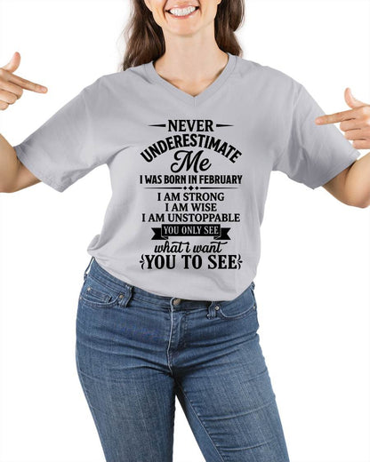 FEBRUARY GIRL – NEVER UNDERESTIMATE ME - FOR WOMEN - TLEE02 (SKU2606-91-02)