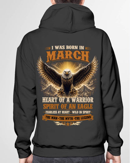 MARCH BORN WARRIOR EAGLE SHIRT DESIGN - FOR MAN - TLEE03 (SKU2605-225-03)