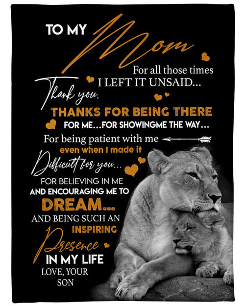 Special gift for your mom - blanket - from son