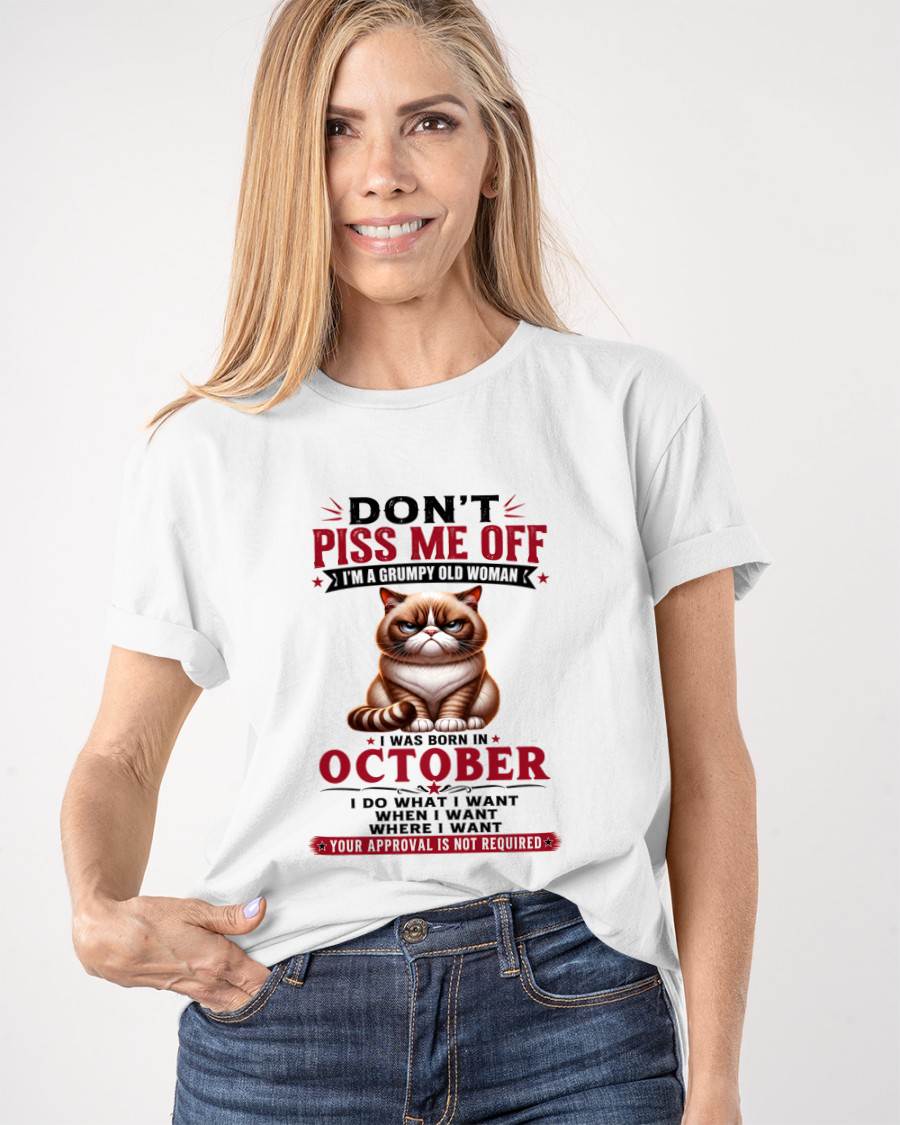 OCTOBER – ZERO PATIENCE FUNNY CAT - FOR WOMEN - TLEE10 (SKU2608-291-10)