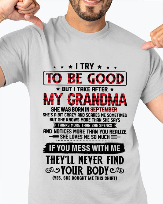 SEPTEMBER - I TRY TO BE GOOD BUT I TAKE AFTER MY GRANDMA - FROM GRANDMA - TLEE09 (SKU07-102-09)