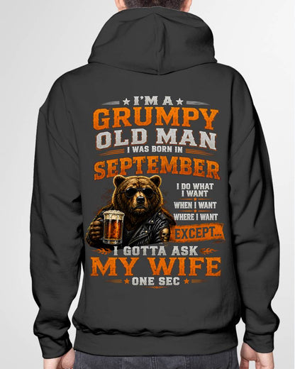 SEPTEMBER GRUMPY OLD MAN I GOTTA ASK MY WIFE - FOR MAN - TLEE09 (SKU2608-506-09)