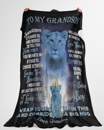 Special Gift For Your Grandson Blanket - From Grandma (SKUB12-14)