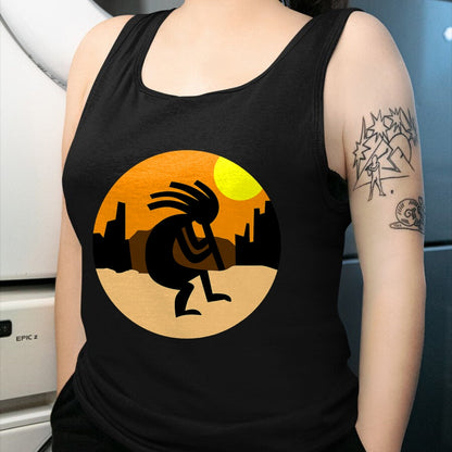 Native American T-Shirts, Vintage Native American Unisex T-Shirt/Hoodie/Sweatshirt HLT00 - Kokopelli Native American Sunset T-Shirt T-Shirt