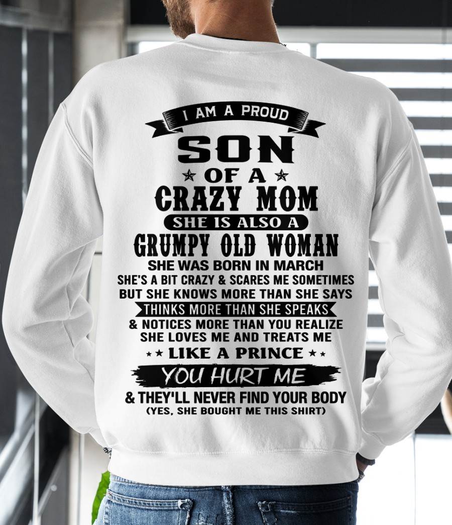 MARCH - MY MOM IS CRAZY BUT SHE LOVES ME - FROM MOM - TLEE03 (SKU2606-354-03)