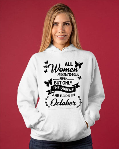 OCTOBER GIRLS ARE TRUE QUEENS - FOR WOMEN - TLEE10 (SKU2605-58-10)