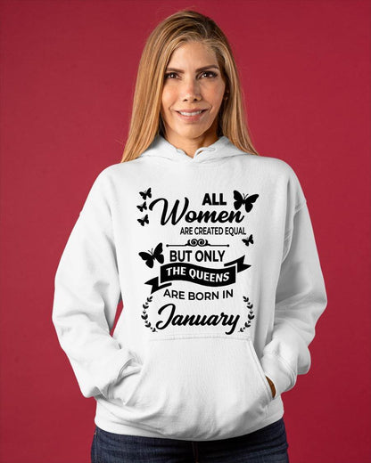 JANUARY GIRLS ARE TRUE QUEENS - FOR WOMEN - TLEE01 (SKU2605-58-01)