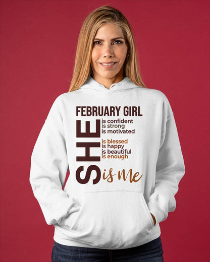 FEBRUARY BORN GIRL – CONFIDENT & STRONG - FOR WOMEN - TLEE02 (SKU2605-04-02)