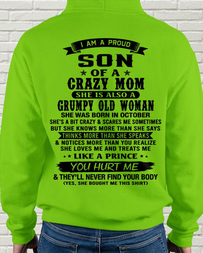 OCTOBER - MY MOM IS CRAZY BUT SHE LOVES ME - FROM MOM - TLEE10 (SKU2606-354-10)
