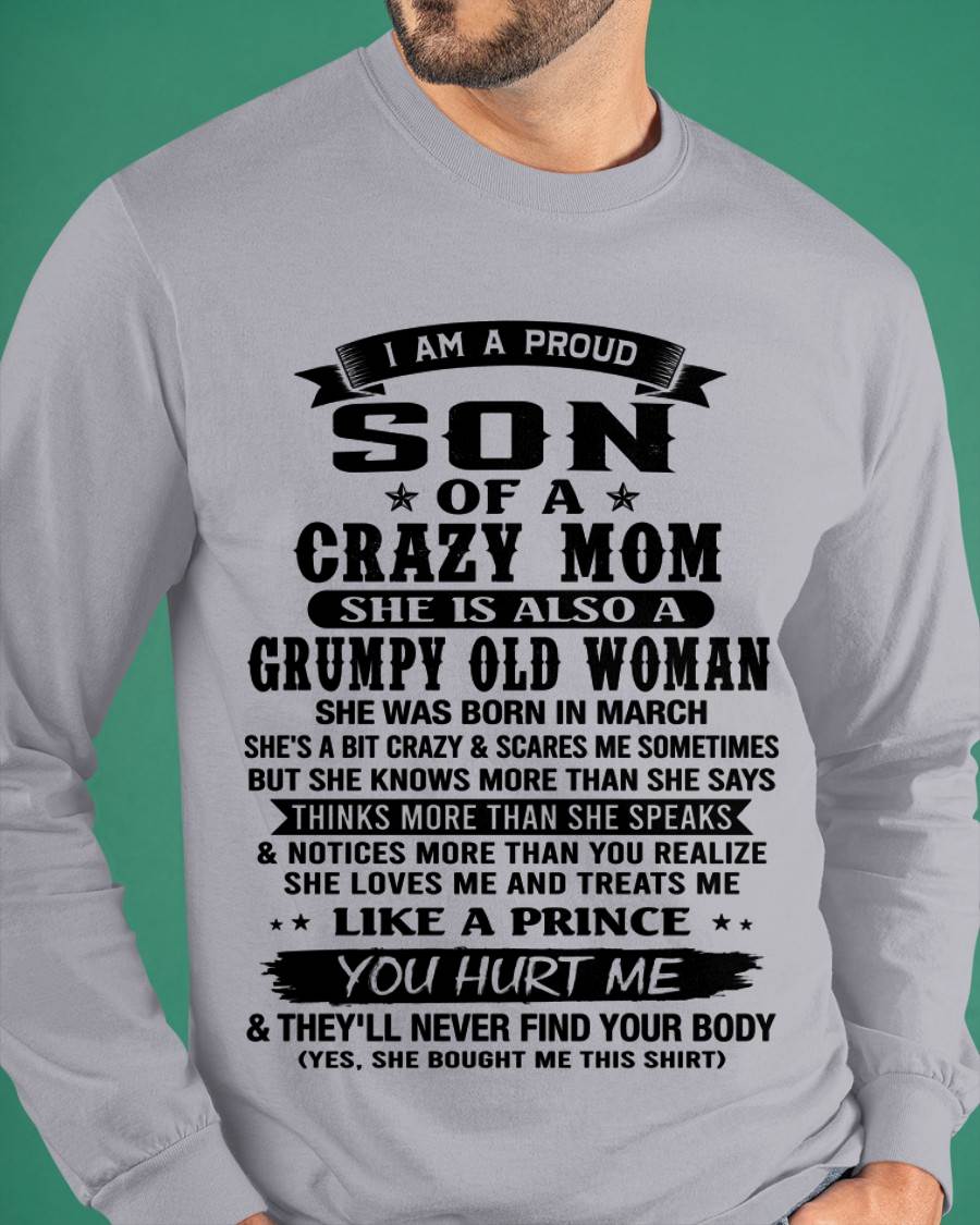 MARCH - PROUD SON OF A FREAKIN' AWESOME MOM - FROM MOM - TLEE03 (SKU2607-60-03)