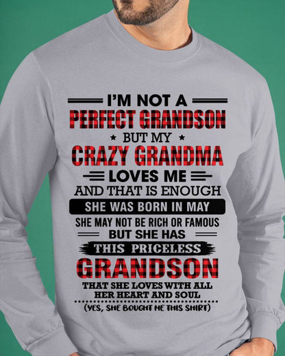 MAY - NOT PERFECT, JUST GRANDMA’S FAVORITE GRANDSON - FROM GRANDMA - TLEE05 (SKU2606-362-05)