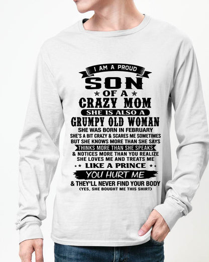 FEBRUARY - PROUD SON OF A FREAKIN' AWESOME MOM - FROM MOM - TLEE02 (SKU2607-60-02)