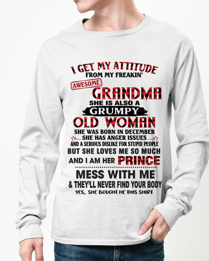 DECEMBER - I GET MY ATTITUDE FROM MY FREAKIN’ AWESOME GRANDMA - FROM GRANDMA - TLEE12 (SKU2603-157-12)