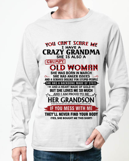 MARCH - YOU CAN'T SCARE ME I HAVE A CRAZY GRANDMA SHE IS ALSO A GRUMPY OLD WOMAN - FROM GRANDMA - TLEE03 (SKU2603-54-03)