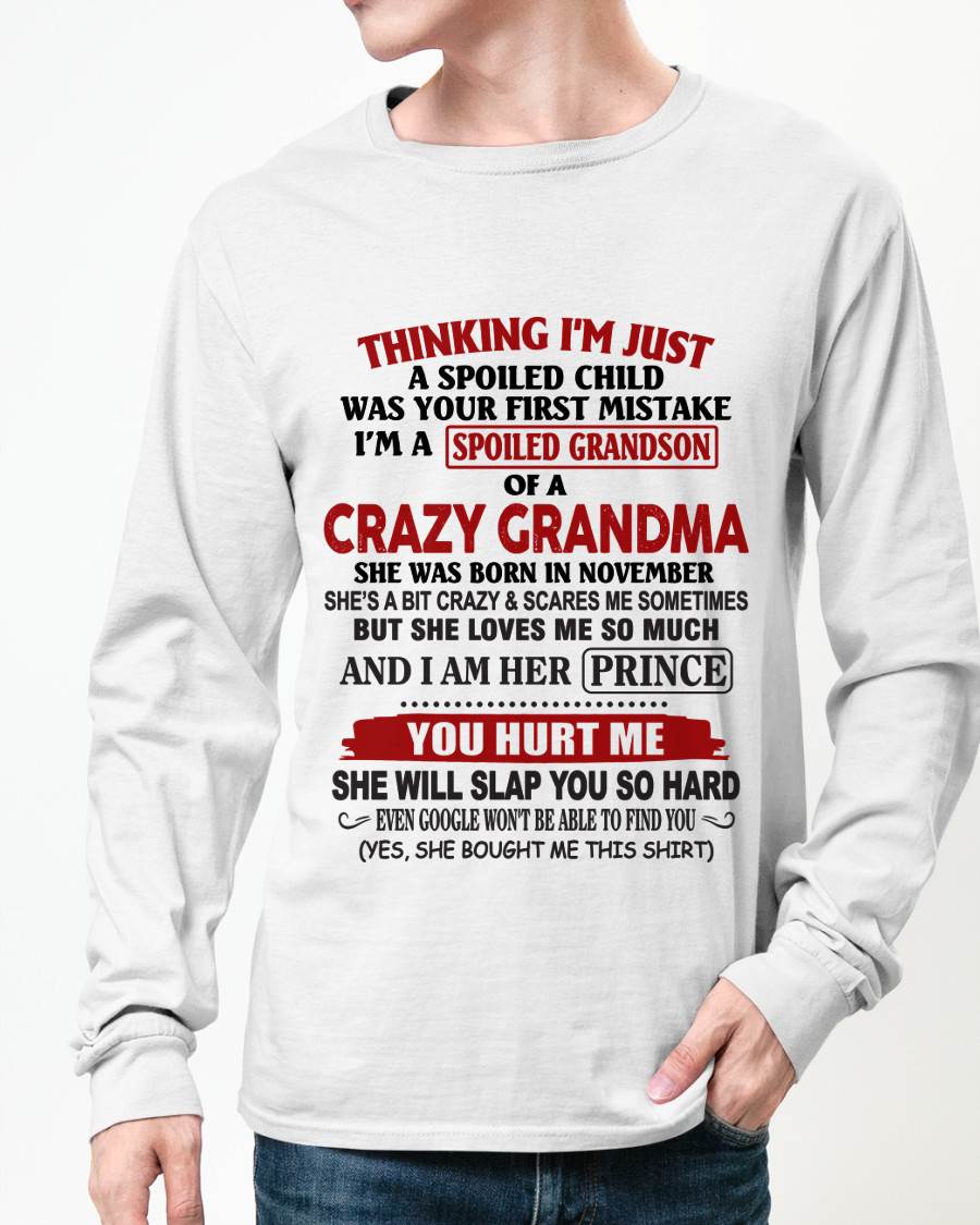 NOVEMBER - GRANDMA’S BOY – LOVED, SPOILED & PROTECTED - FROM GRANDMA - TLEE11 (SKU2602-128-11)