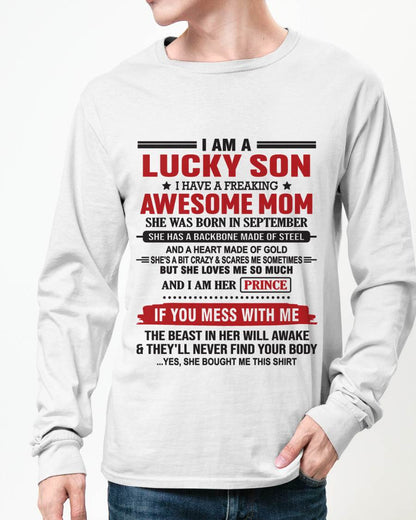 SEPTEMBER - LUCKY SON OF A STRONG AND PROTECTIVE MOM - FROM MOM - TLEE09 (SKU2602-97-09)