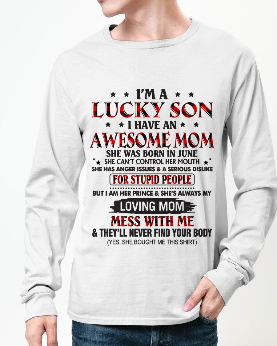 JUNE - I’M A LUCKY SON I HAVE AN AWESOME MOM - FROM MOM - TLEE06 (SKU26T-01-24-06)