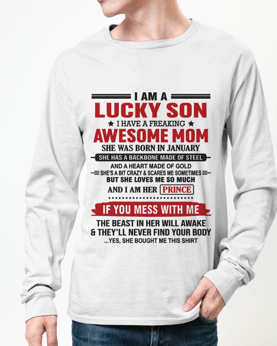 JANUARY - LUCKY SON OF A STRONG AND PROTECTIVE MOM - FROM MOM - TLEE01 (SKU2602-97-01)